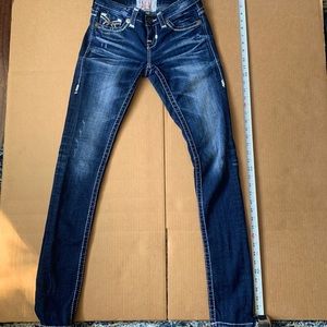 Big Star womens blue skinny jeans in size: 25L